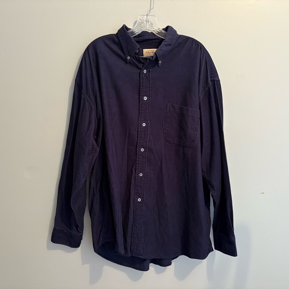 St. John's Bay Other - Vintage St. John's Bay Men's XL Cotton Corduroy Long Sleeve Button Down Shirt